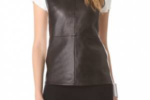 David Lerner Leather Front Tee