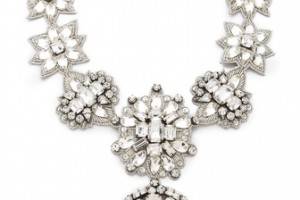 Deepa Gurnani Crystal Applique Statement Necklace