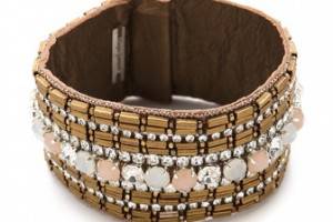 Deepa Gurnani Embellished Metallic Cuff