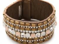 Deepa Gurnani Embellished Metallic Cuff