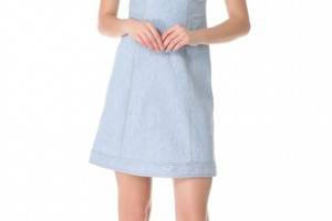 Derek Lam Chambray Cap Sleeve Dress