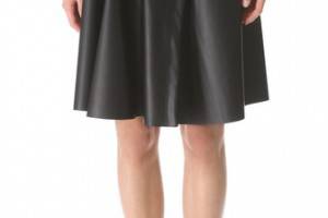 Derek Lam Faux Leather Circle Skirt