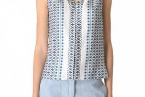 Derek Lam Floral Sleeveless Blouse