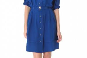 Derek Lam Short Sleeve Belted Dress