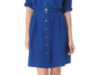 Derek Lam Short Sleeve Belted Dress