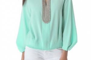 Diane von Furstenberg Elma Embellished Blouse