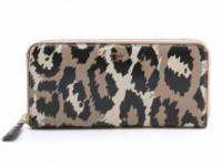 Diane von Furstenberg Leopard Printed Zip Around Wallet