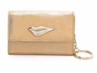 Diane von Furstenberg Lips Metallic Card Wallet