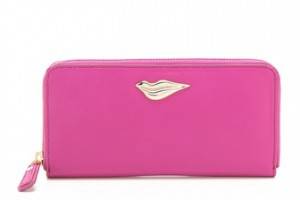 Diane von Furstenberg Lips Zip Around Continental Wallet