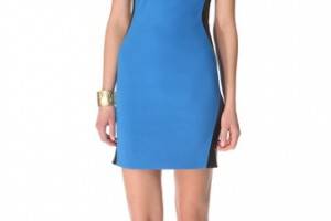 Diane von Furstenberg Pele Leather Combo Dress