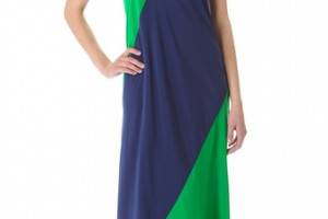 DKNY Colorblock Maxi Dress