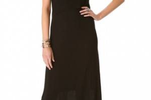 DKNY Maxi Dress with Front Overlay