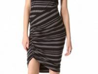 DKNY Ruched Short Sleeve Dress
