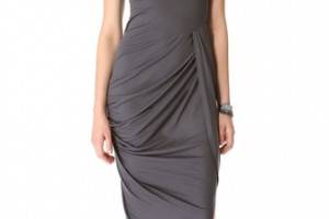 DKNY Sleeveless Side Gather Dress