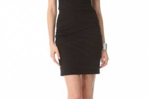 DKNY Strapless Dress with Ruching