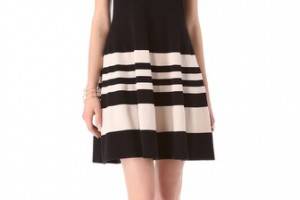 DKNY Striped Racer Back Dress