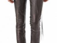 Donna Karan New York Leather &amp; Jersey Pants