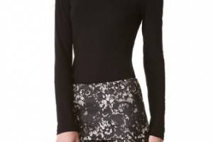 Donna Karan New York Long Sleeve Slash Top