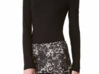 Donna Karan New York Long Sleeve Slash Top