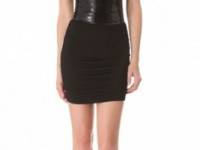 DSQUARED2 Draped Jersey Dress with Patent Belt