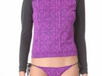 Eberjey Geometric Drew Rash Guard Top