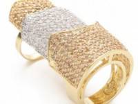 Eddie Borgo Pave Two Tone Hinged Plate Ring