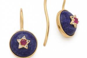 Elizabeth and James Plated Victorian Star Cabochon Earrings