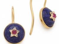 Elizabeth and James Plated Victorian Star Cabochon Earrings