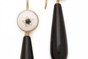 Elizabeth and James Plated Victorian Star Teardrop Earrings