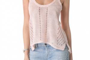 Elizabeth and James Slouchy Pointelle Tank