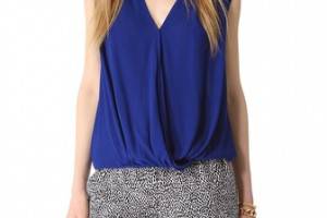 Ella Moss Stella Crepe Surplice Top