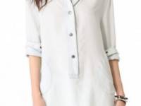 Enza Costa Long Sleeve Henley Tunic