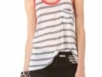 Enza Costa Striped Racer Tank