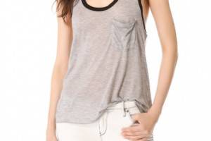 Enza Costa Two Tone Racer Tank