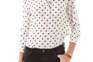 Equipment Adele Cherie Dot Blouse