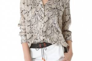 Equipment Keira Python Blouse