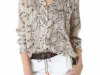 Equipment Keira Python Blouse