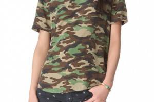 Equipment Riley Camo Silk Tee