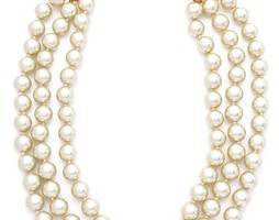 Fallon Jewelry Classique Triple Gold Pearl Necklace