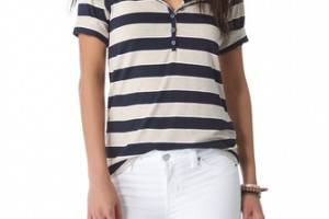 Feel The Piece Bobbi Striped Henley Top