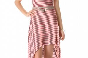 Feel The Piece Hi-Lo Striped Dress