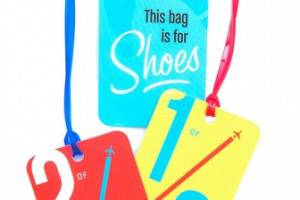 Flight 001 Shoe Luggage Count Tag Set