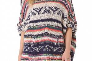 Free People Bubble Tea Poncho