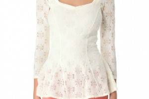 Free People Daisy Lace Godet Top