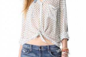 Free People Easy Rider Button Blouse