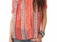 Free People Moonlight Mile Woven Top