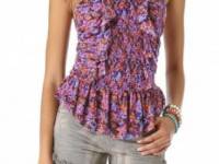 Free People Smocked &amp; Ruffled Top