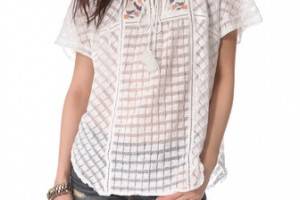 Free People Willows Boxy Blouse