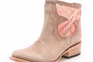 FREEBIRD by Steven Cabcro Leather Booties with Cutout