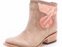 FREEBIRD by Steven Cabcro Leather Booties with Cutout